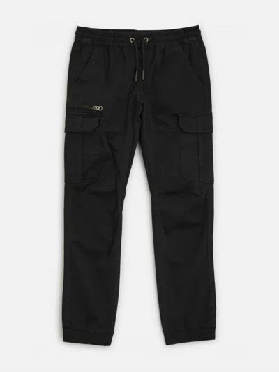 Guess Factory Kids' Luis Cargo Joggers (7-18) In Black