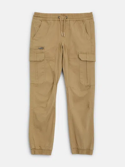 Guess Factory Kids' Luis Cargo Joggers (7-18) In Brown