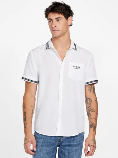 Guess Factory Luke Printed Shirt In White