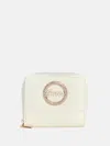 Guess Factory Lumina Logo Shine Small Zip-around Wallet In White