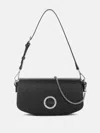 Guess Factory Lumina Logo Shoulder Bag In Black
