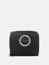 Guess Factory Lumina Logo Small Zip-around Wallet In Black