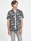 Guess Factory Lush Printed Short-sleeve Shirt In Black