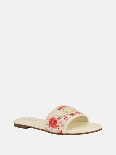 Guess Factory Lyndons Logo Slide Sandals In Multi