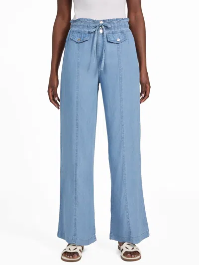 Guess Factory Lynette Chambray Pant In Blue