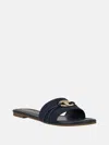 Guess Factory Lynzy Logo Beach Slides In Multi
