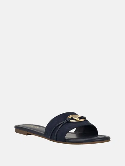 Guess Factory Lynzy Logo Beach Slides In Multi