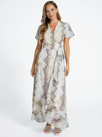 Guess Factory Maddie Printed Maxi Dress In Multi
