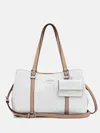 Guess Factory Madwelle Logo Satchel In White
