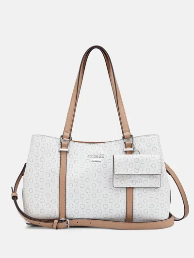 Guess Factory Madwelle Logo Satchel In White