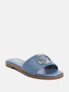Guess Factory Magnify Denim Slide Sandals In Multi