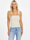 Guess Factory Maika Knit Nylon Top In White