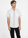 Guess Factory Malcome Poplin Short-sleeve Shirt In White