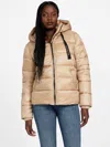 Guess Factory Malina Woven Puffer Jacket In Gold