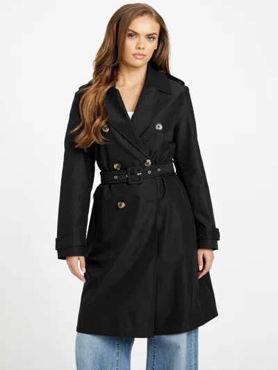 Guess Factory Mally Trench Coat In Black