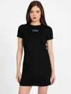 Guess Factory Mancy Logo Tee Dress In Black