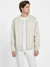Guess Factory Paco Linen-blend Jacket In Grey