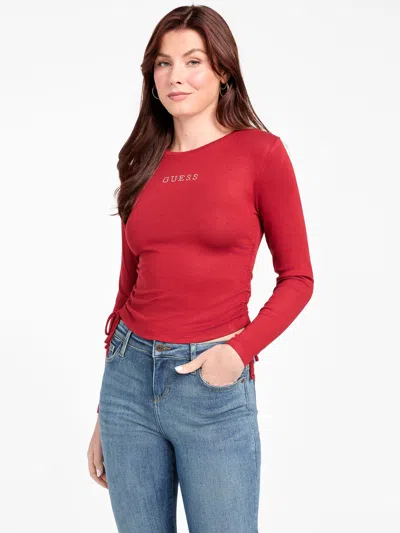 Guess Factory Mardy Logo Top In Blue