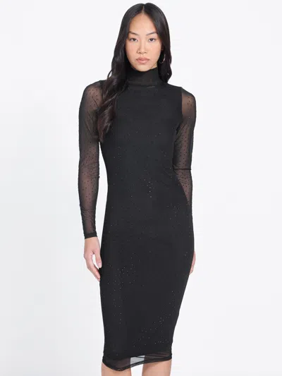 Guess Factory Margo Sequin Knit Dress In Black