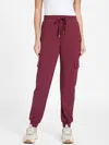 Guess Factory Maria Cargo Joggers In Burgundy