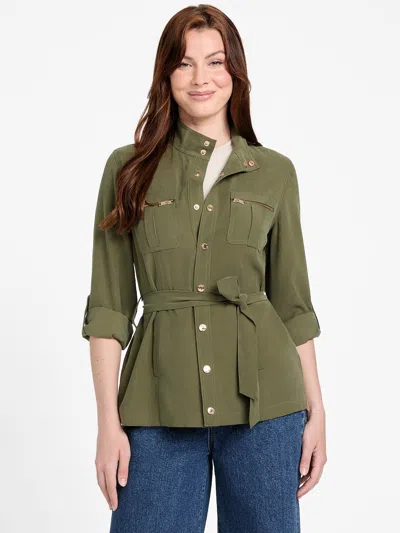 Guess Factory Mars Twill Jacket In Green