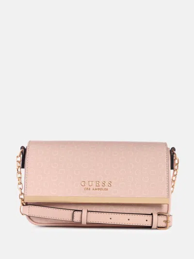 Guess Factory Marva Logo Crossbody In Pink