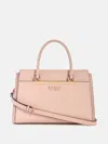 Guess Factory Marva Logo Satchel In Pink
