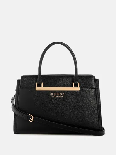 Guess Factory Marva Satchel In Black