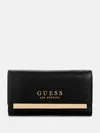 Guess Factory Marva Slim Clutch Wallet In Black