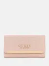 Guess Factory Marva Slim Clutch Wallet In Multi