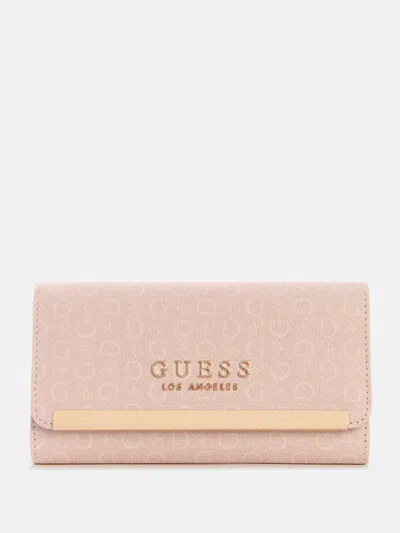 Guess Factory Marva Slim Clutch Wallet In Multi