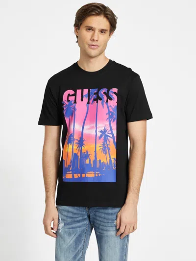 Guess Factory Mason Palm Tee In Black