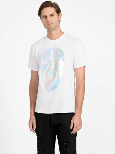 Guess Factory Masper Skull Tee In White