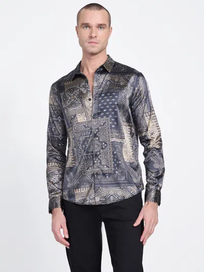 Guess Factory Maverick Woven Shirt In Black