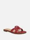 Guess Factory Mazzie Cutout Guess Slide Sandals In Red