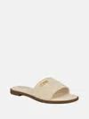 Guess Factory Meloria Faux-leather Woven Slides In White