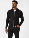 Guess Factory Melvin Wool-blend Full-zip Sweater In Black