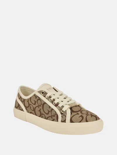 Guess Factory Melya Logo Low-top Sneakers In Brown