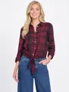 Guess Factory Mercy Flannel Shirt In Red