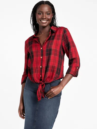 Guess Factory Mercy Plaid Shirt In Multi