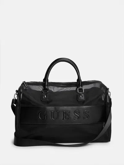 Guess Factory Mesh Duffle Bag In Black