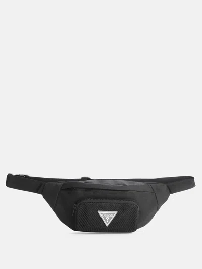 Guess Factory Mesh Pocket Fanny Pack In Black