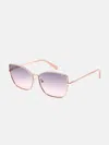 Guess Factory Metal Butterfly Sunglasses In Silver