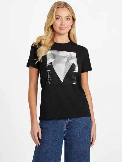 Guess Factory Michelly Model Tee In Black