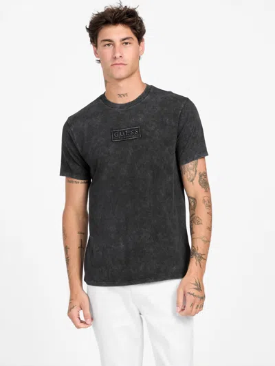 Guess Factory Mikah Crewneck Logo Tee In Black