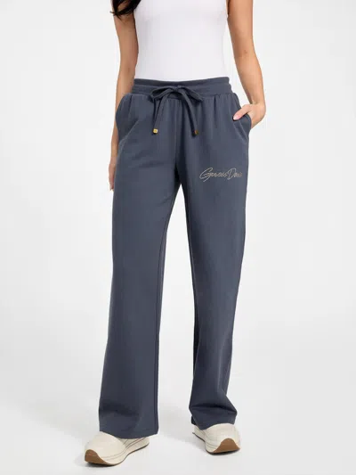 Guess Factory Milia Wide-leg Joggers In Blue