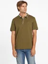 Guess Factory Milio Textured Polo In Brown