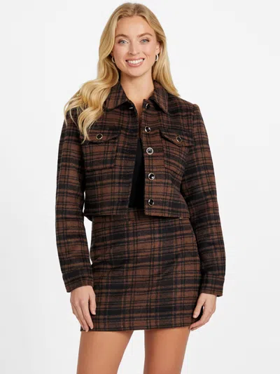 Guess Factory Miller Plaid Jacket In Multi