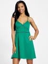 Guess Factory Mira Chiffon Mini Dress In Green