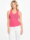 Guess Factory Miraella Logo Tank In Pink